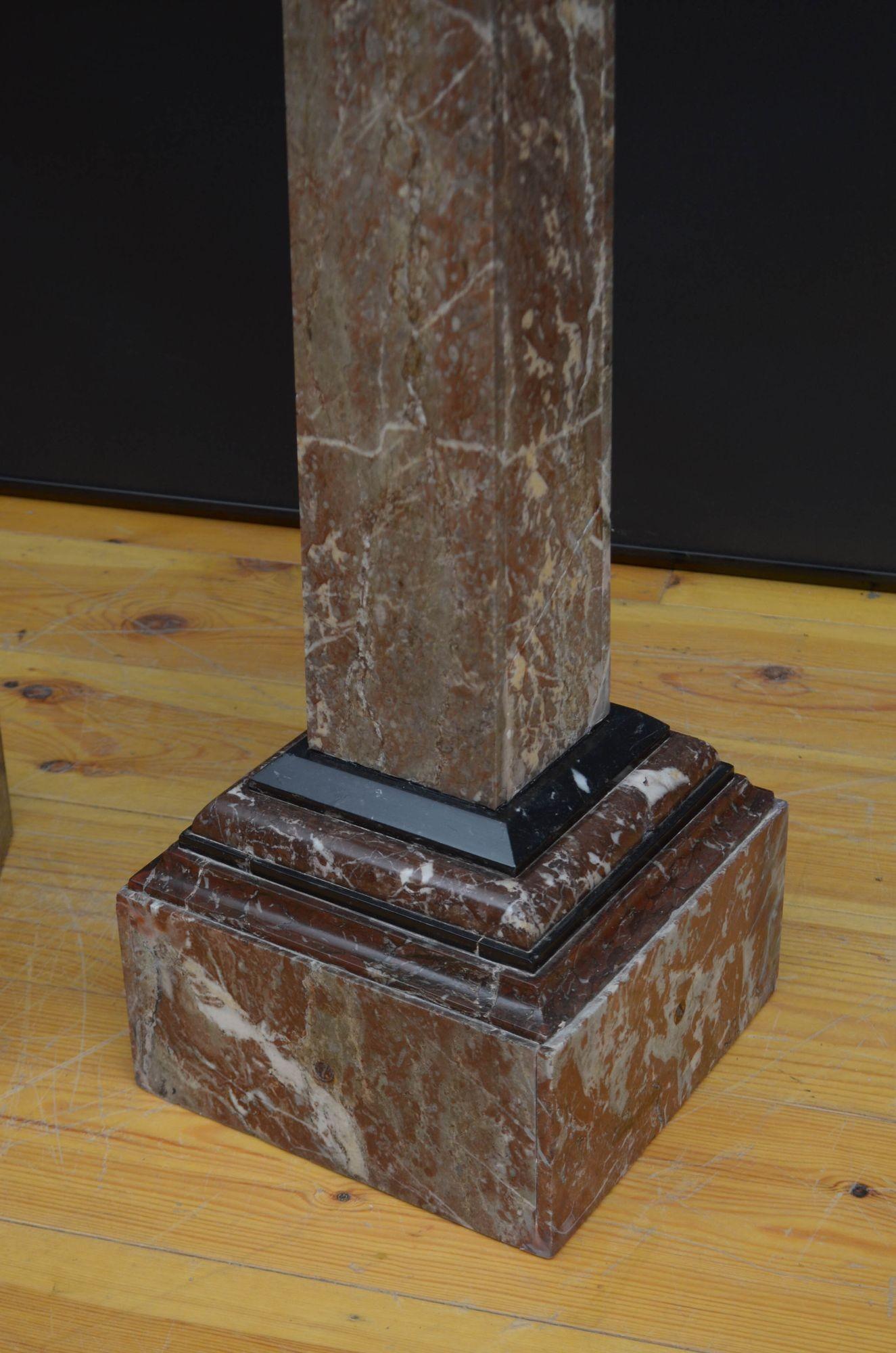 Pair Of Early 20th Century Pedestal Columns For Sale 8