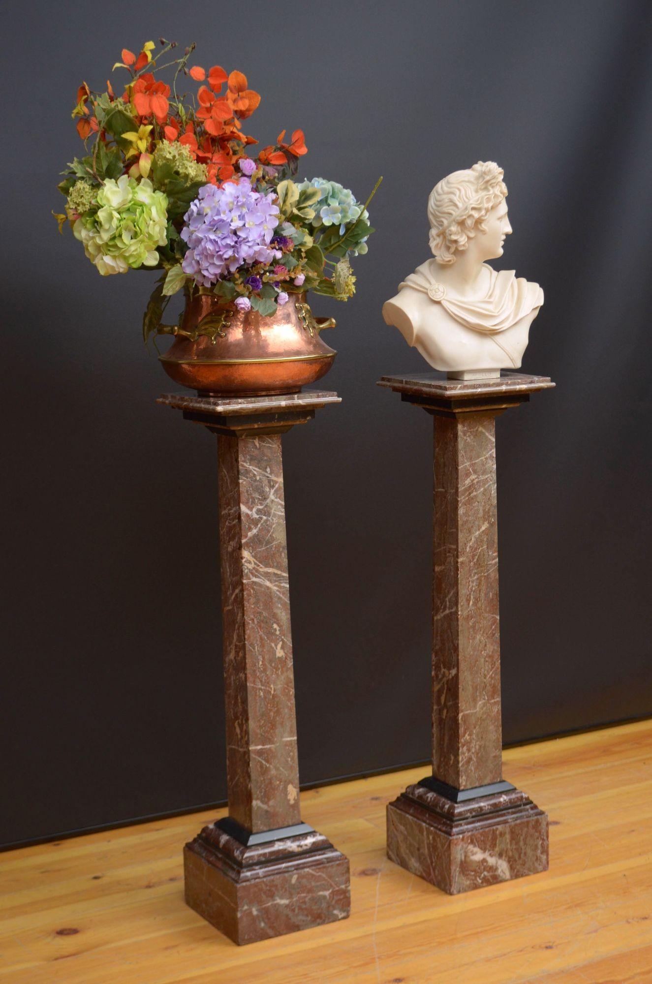 European Pair Of Early 20th Century Pedestal Columns For Sale
