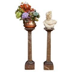 Antique Pair Of Early 20th Century Pedestal Columns