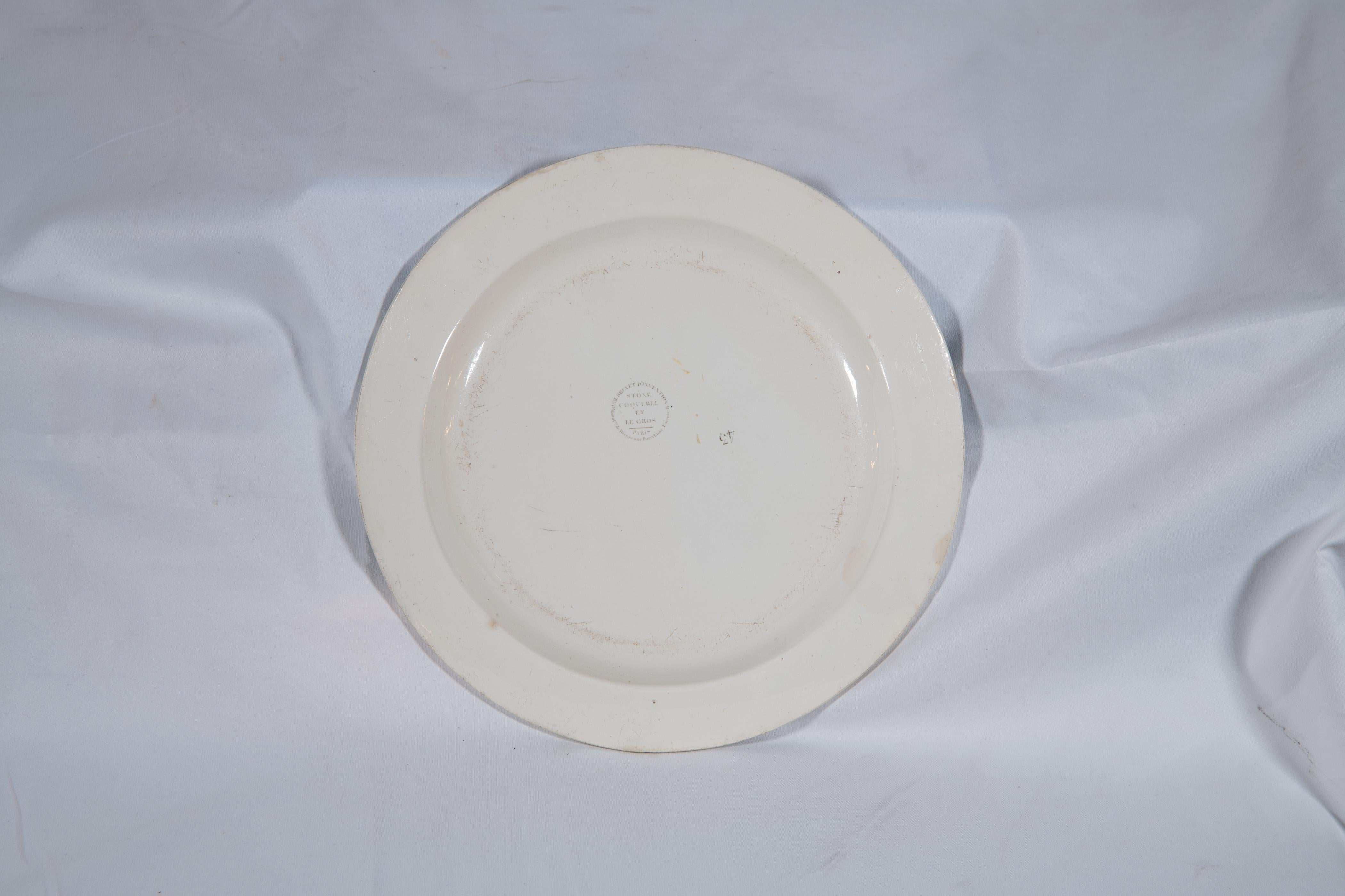 Anglais Assiettes architecturales françaises Coquerel et Le Gros en vente