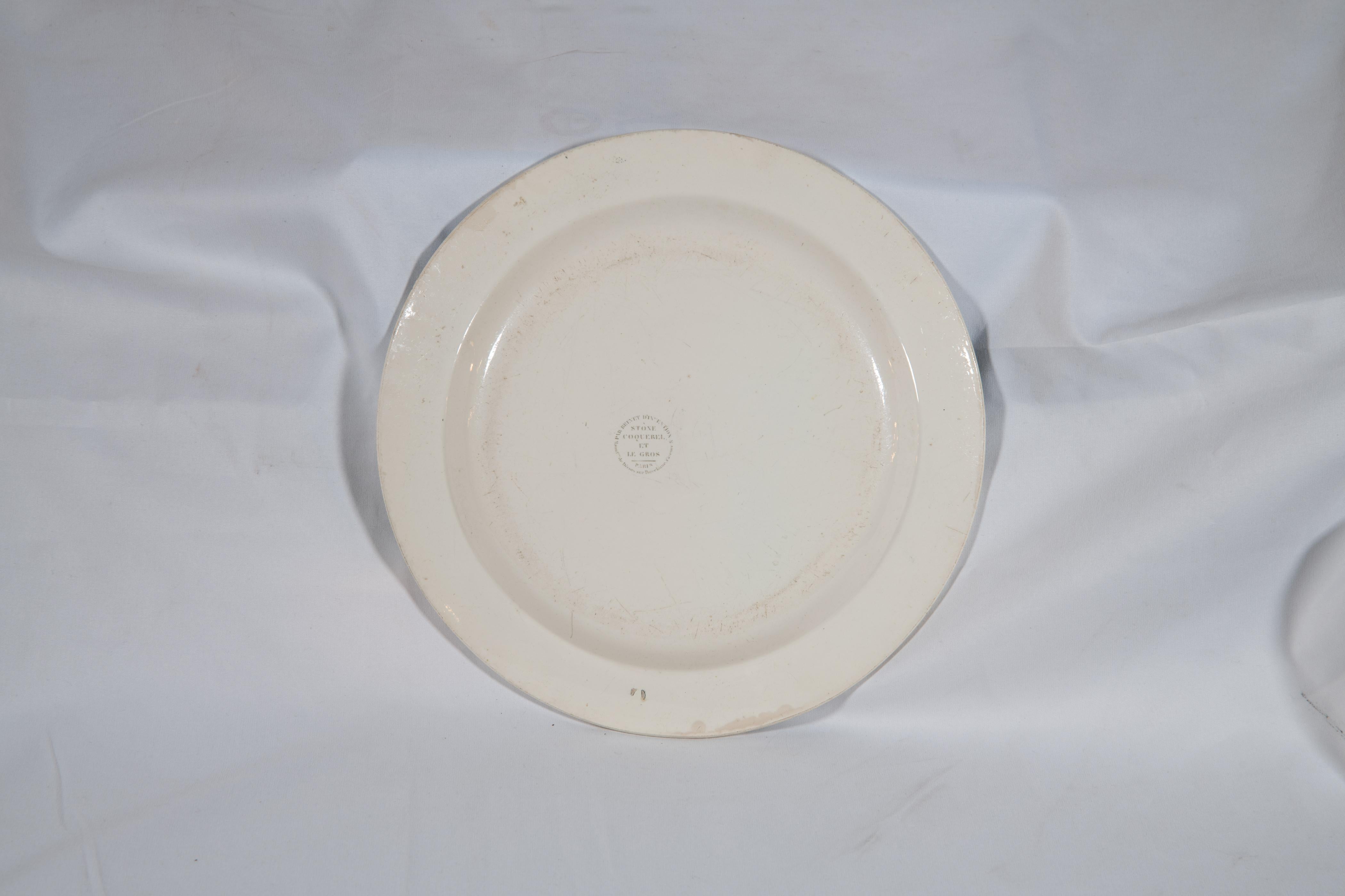 XIXe siècle Assiettes architecturales françaises Coquerel et Le Gros en vente