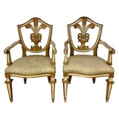 Pair of Early 20th Century Prince of Wales Style Arm Chairs