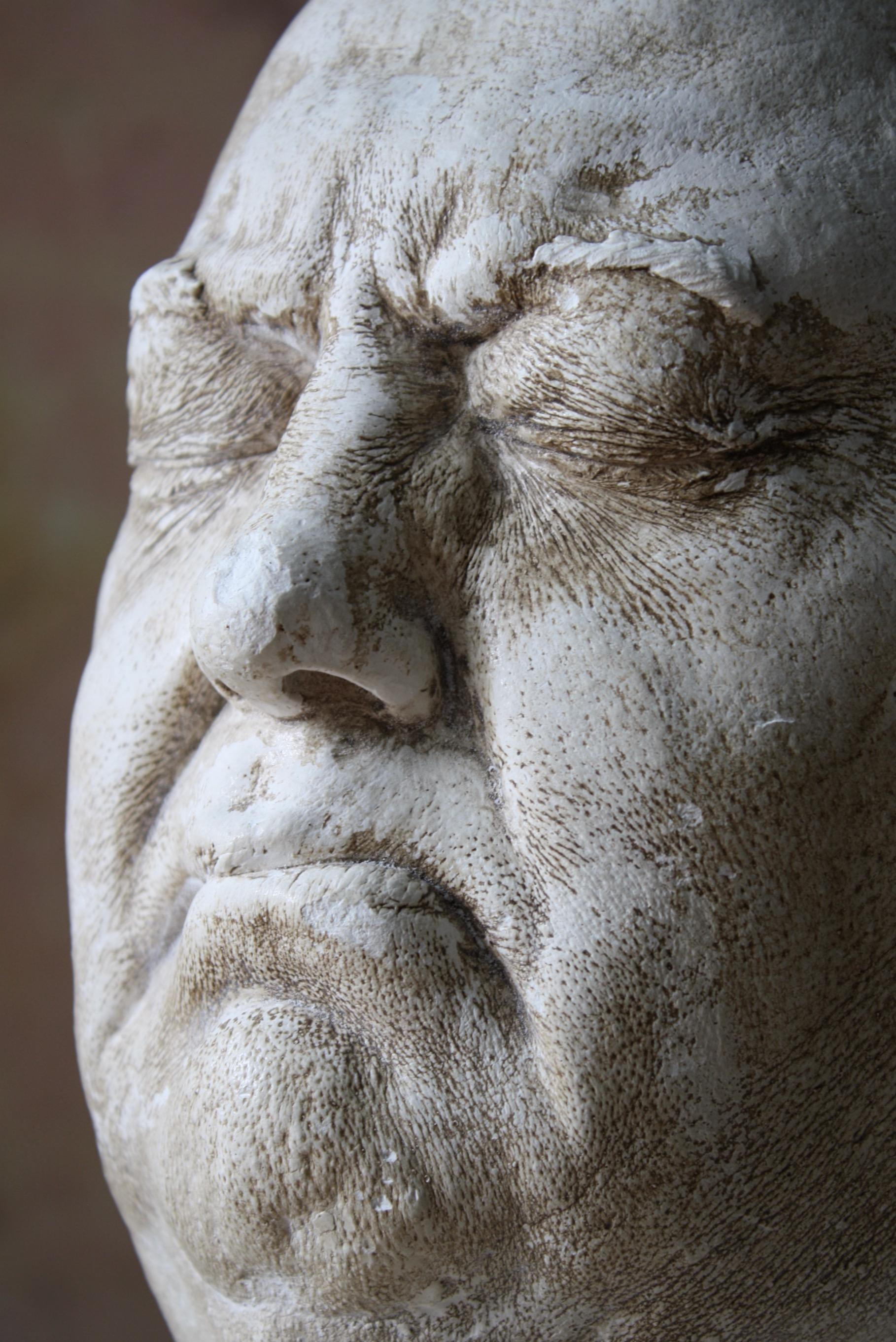 Pair of Early 20th Century Sculptural Life/Death Masks Plaster Busts In Good Condition In Lowestoft, GB