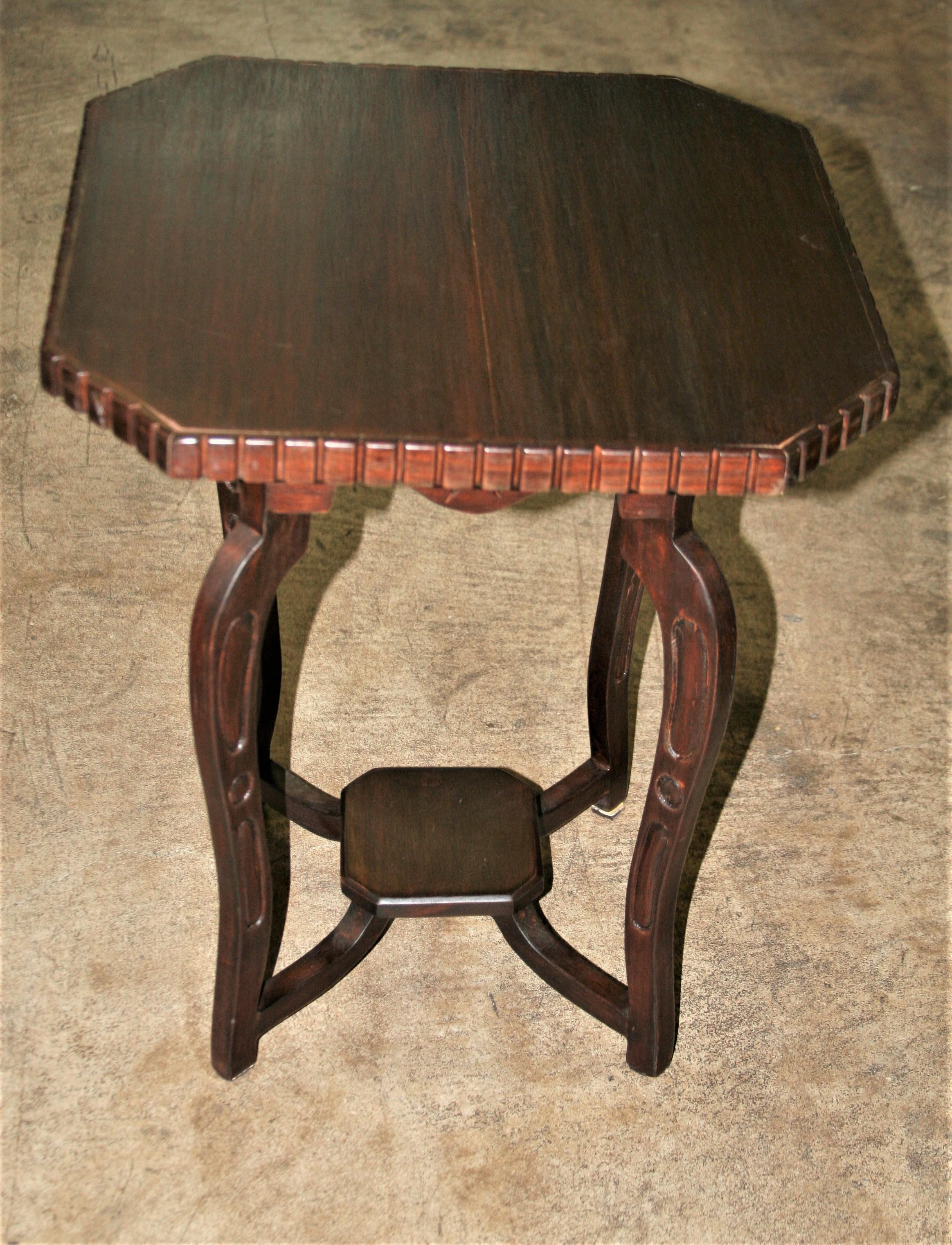 Anglo Raj Pair of Early 20th Century Solid Nedun Wood Side Tables from Sri Lanka