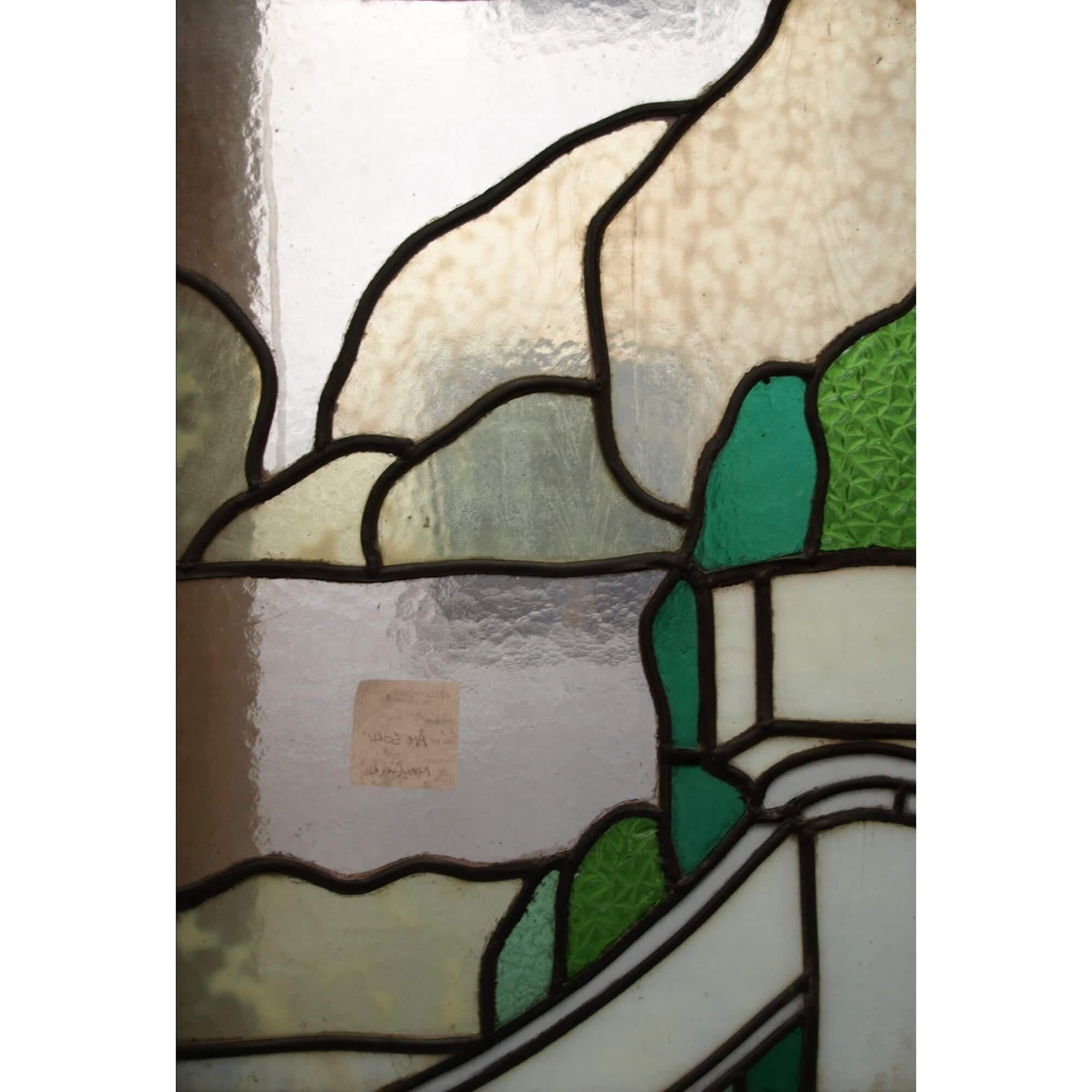 stained glass pocket doors