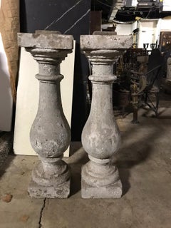 Pair of Early 20th Century Stone Columns