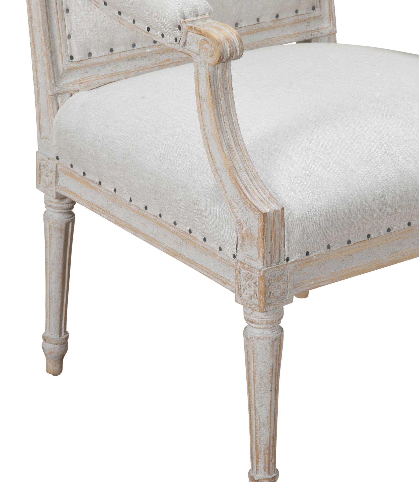 Suédois Paire de chaises suédoises de style gustavien du début du 20e siècle en vente