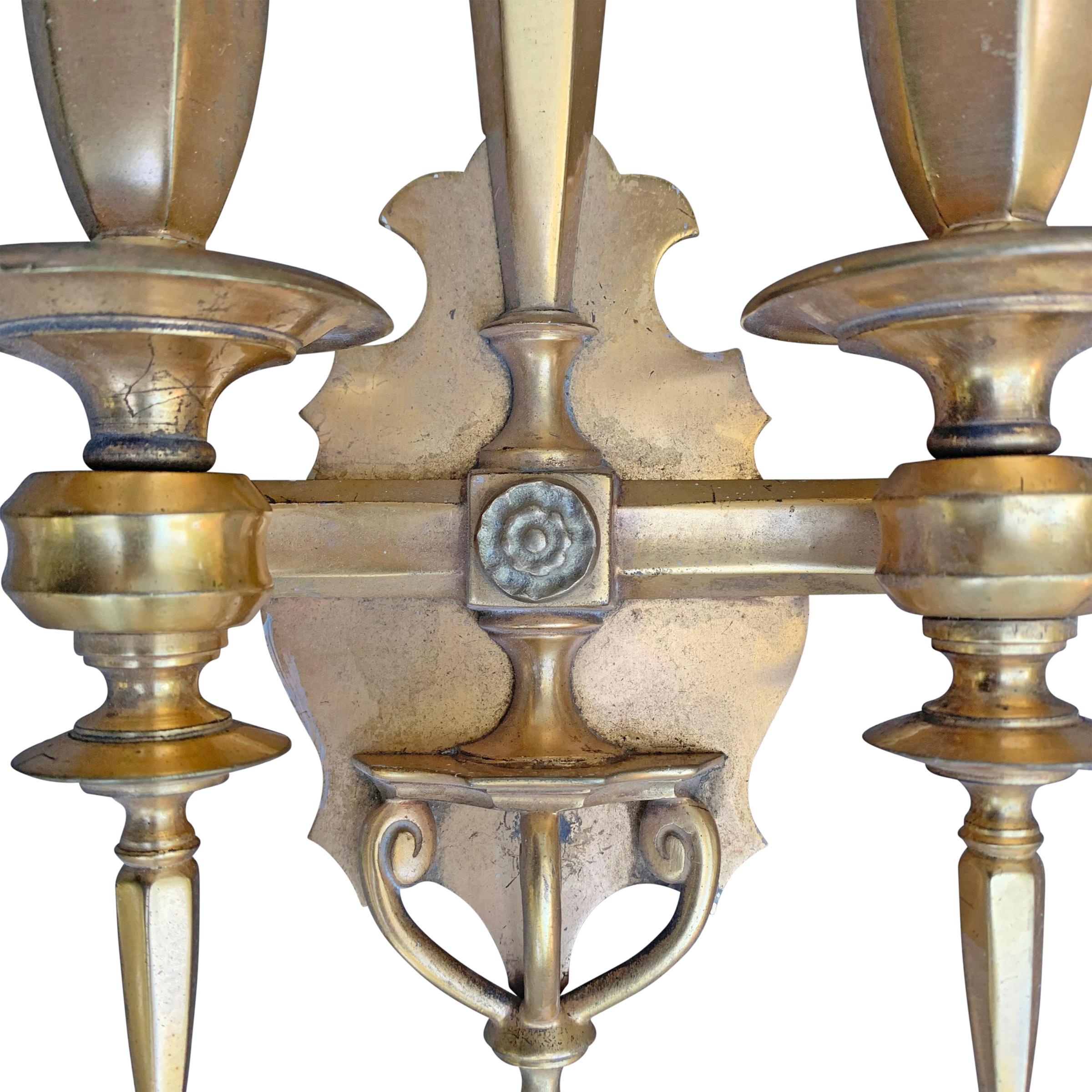Pair of Early 20th Century Swedish Sconces In Good Condition In Chicago, IL