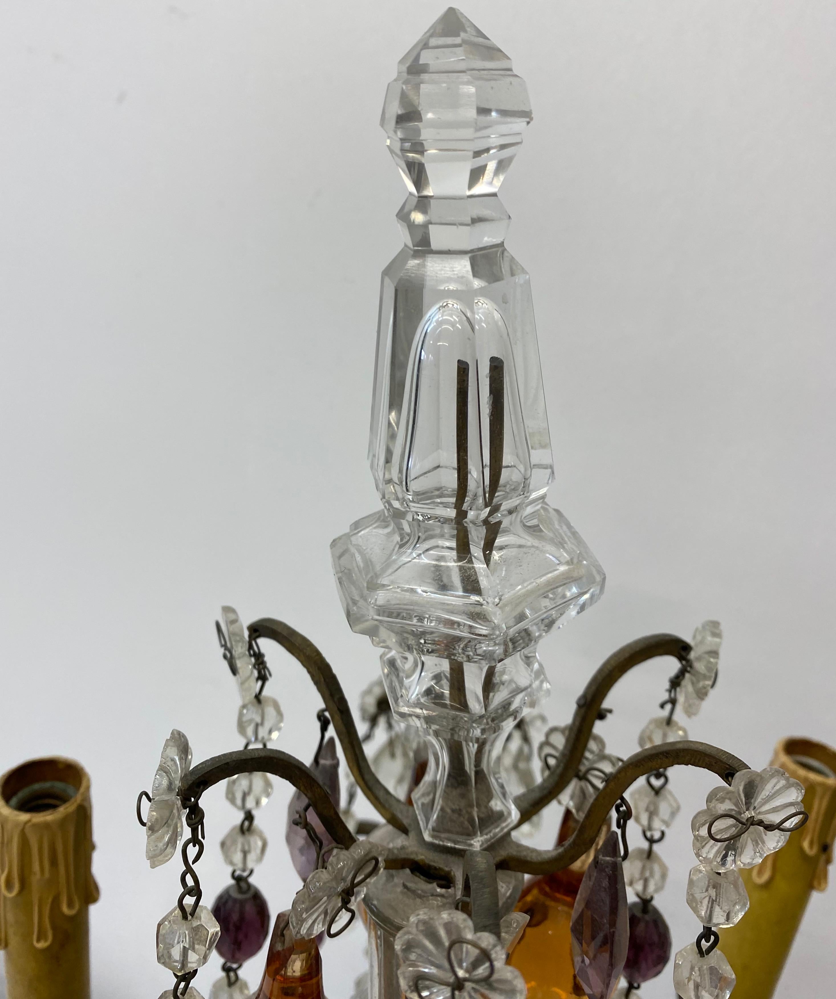 Paire de candélabres à quatre têtes du début du 20e siècle avec plateau de table, vers 1910 en vente 2