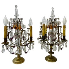 Coppia di candelabri a quattro luci da tavolo dei primi del Novecento, 1910 ca.