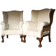 Pair of Early 20th Century Wingback Armchairs