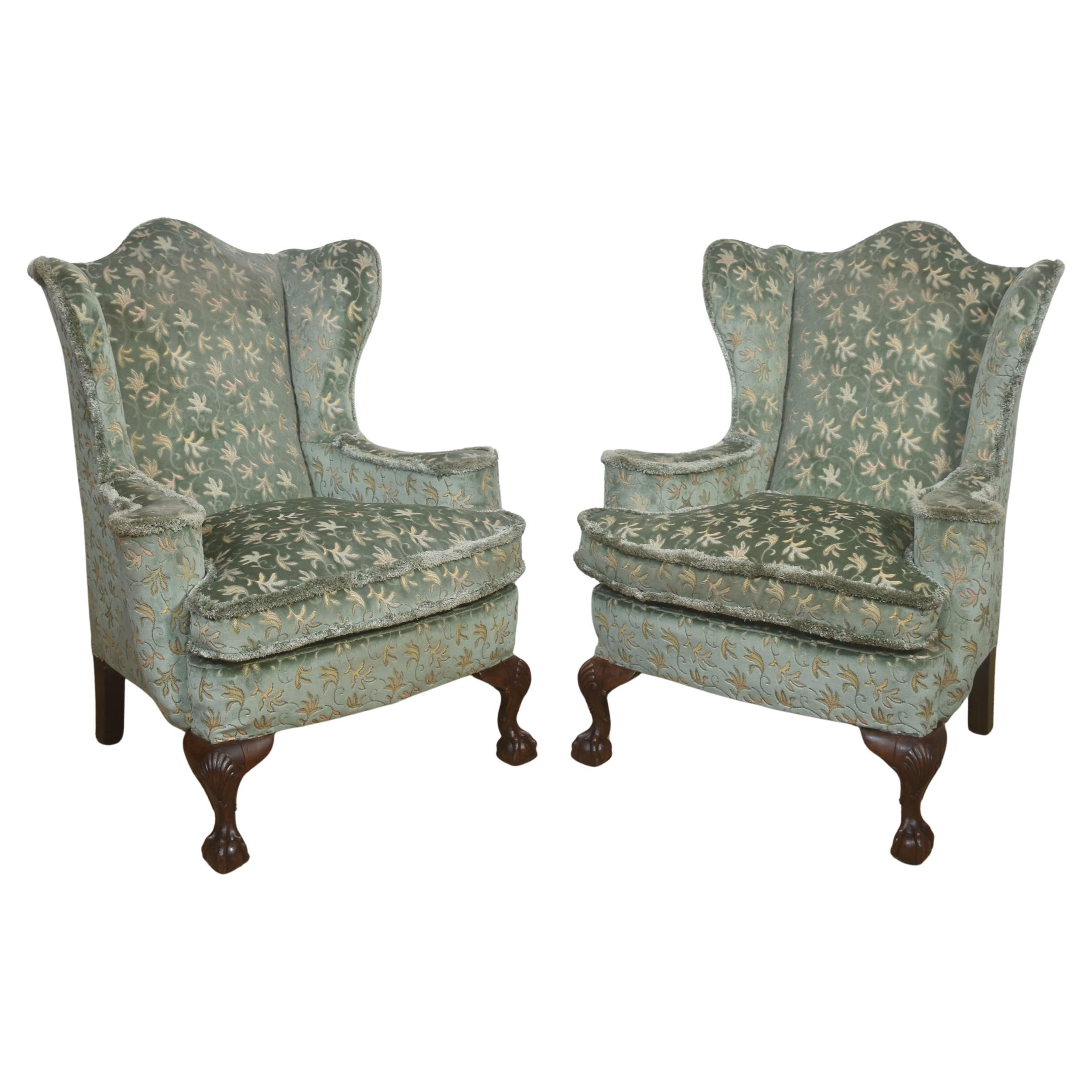 Paar Ohrensessel aus dem frühen 20. Jahrhundert