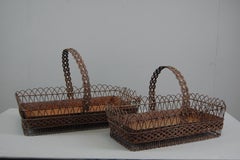 Pair of Early 20th Century Wirework Florist Display Baskets