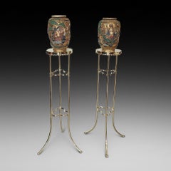 Pair of Early 20thC Brass Jardiniere Stands