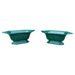 Paire de jardinières d'appui de fenêtre en fonte française du début du 20e siècle