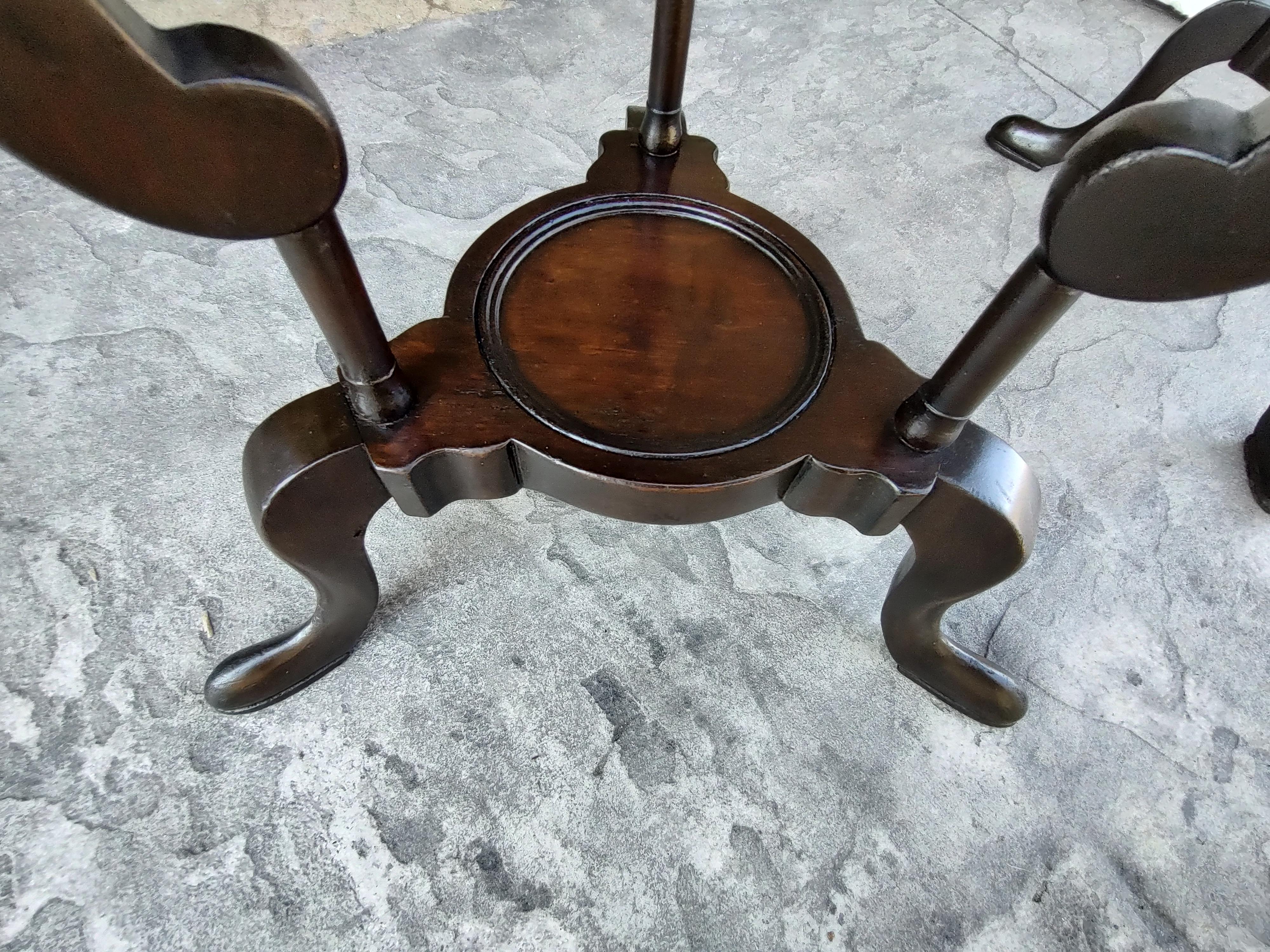 Pair of Early 20thc Mahogany Plant Stands with Drawers & Copper Pots In Good Condition In Port Jervis, NY