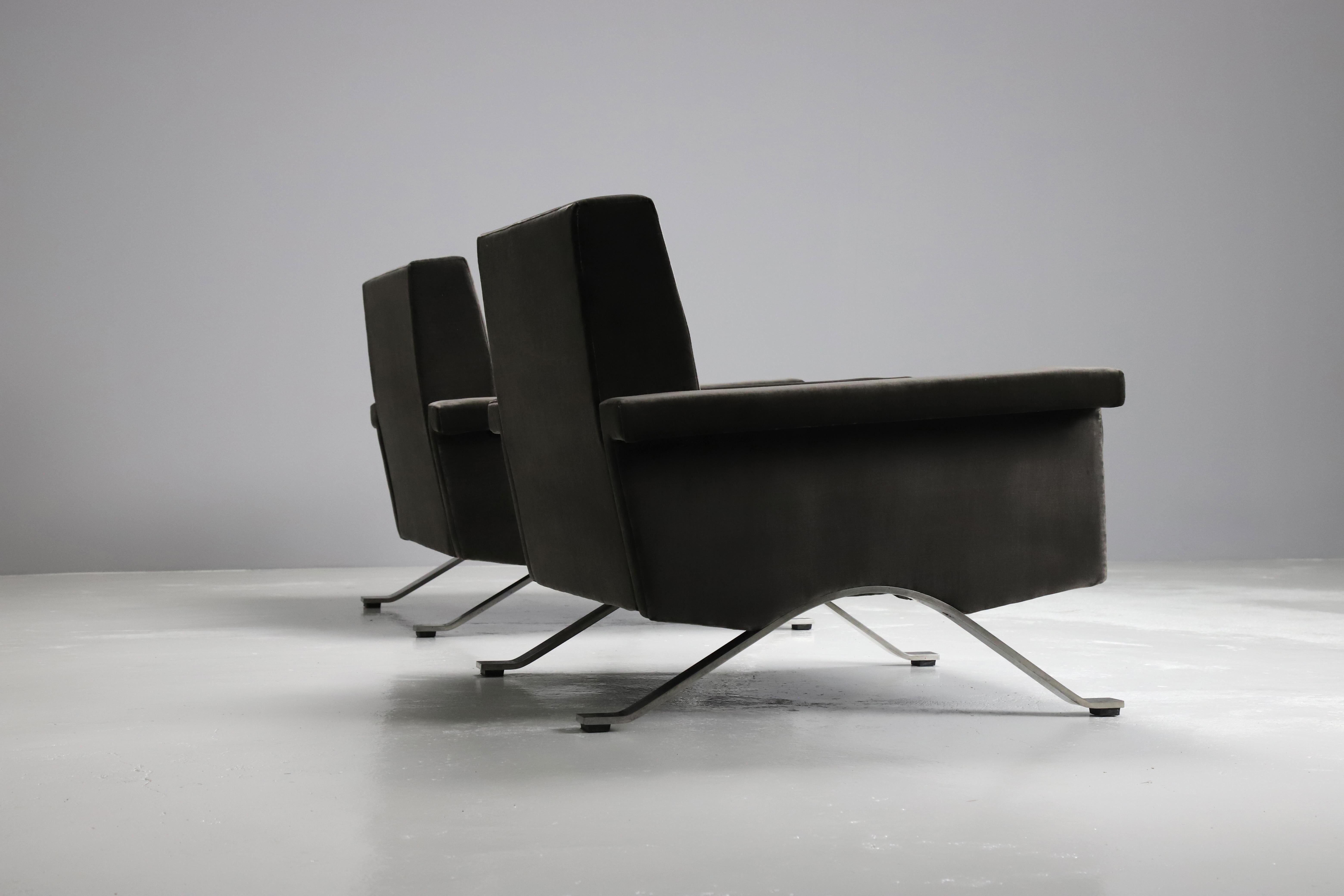 Mid-Century Modern Pair of early '875' lounge chairs by Ico Parisi for Cassina, 1960s