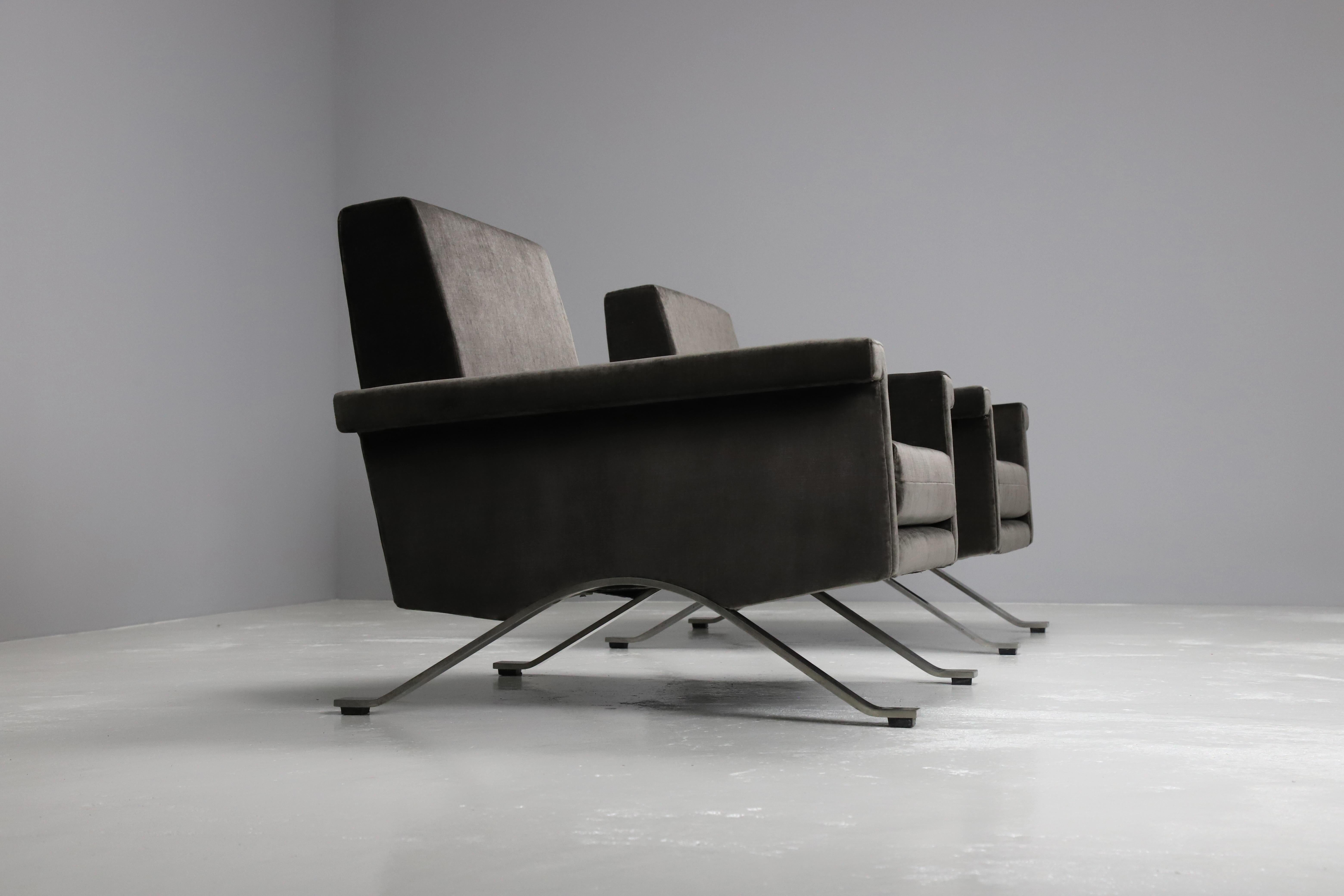 Italian Pair of early '875' lounge chairs by Ico Parisi for Cassina, 1960s