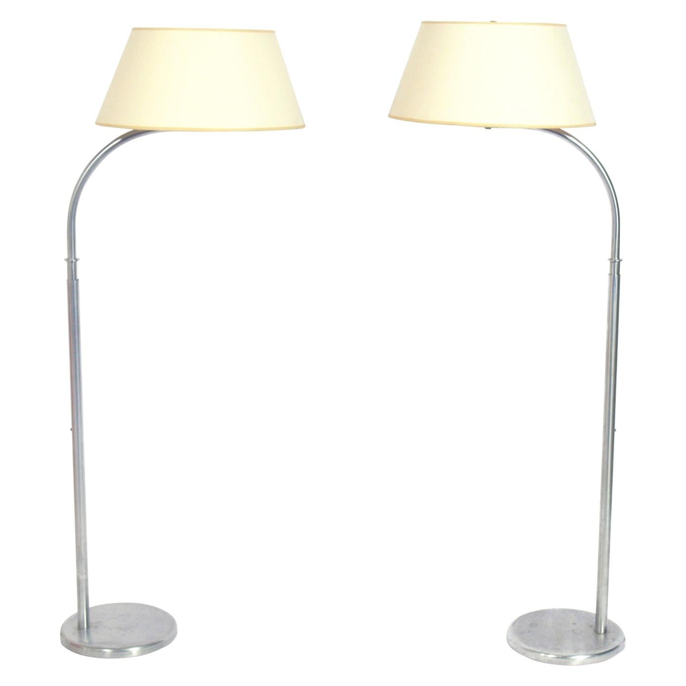 Pair of Early Art Deco Floor Lamps by Walter Von Nessen