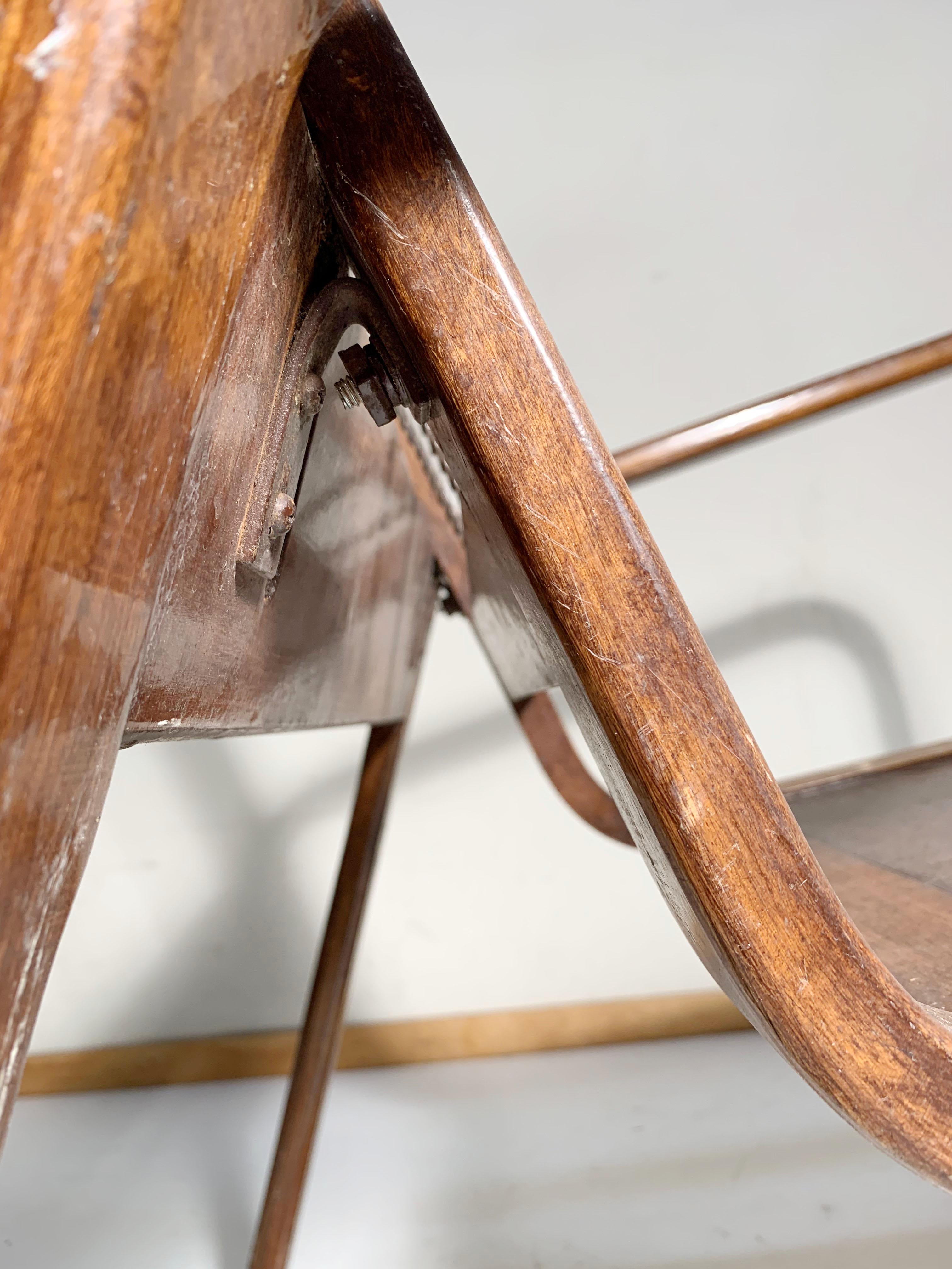Pair of Early Bentwood Danish or German Bauhaus Lounge Chairs 3
