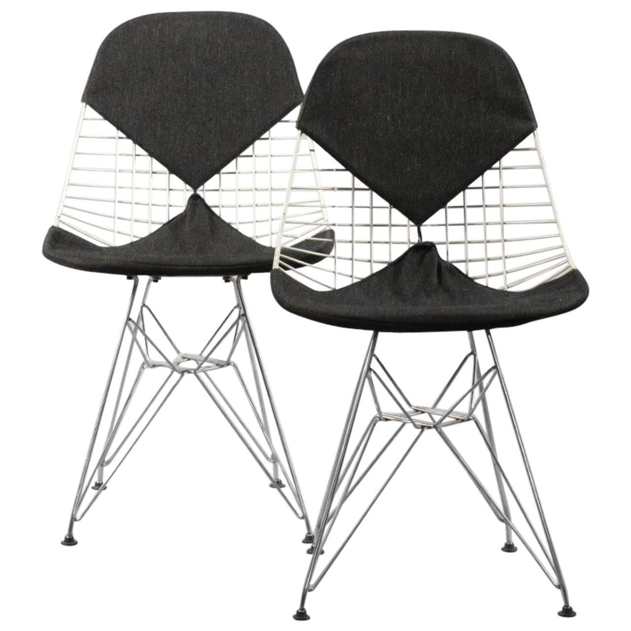 Pair of Early Bikini Chairs by Charles & Ray Eames DKR Dining Chair