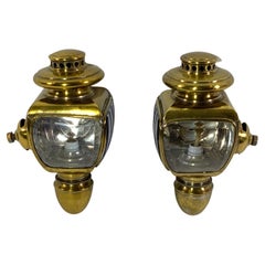 Antique Pair Of Early Carriage Lanterns