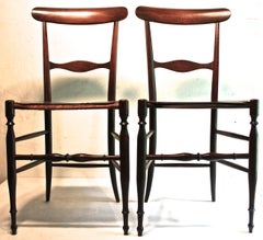 Pareja de primeras sillas Chiavari de Giuseppe Gaetano Descalzi