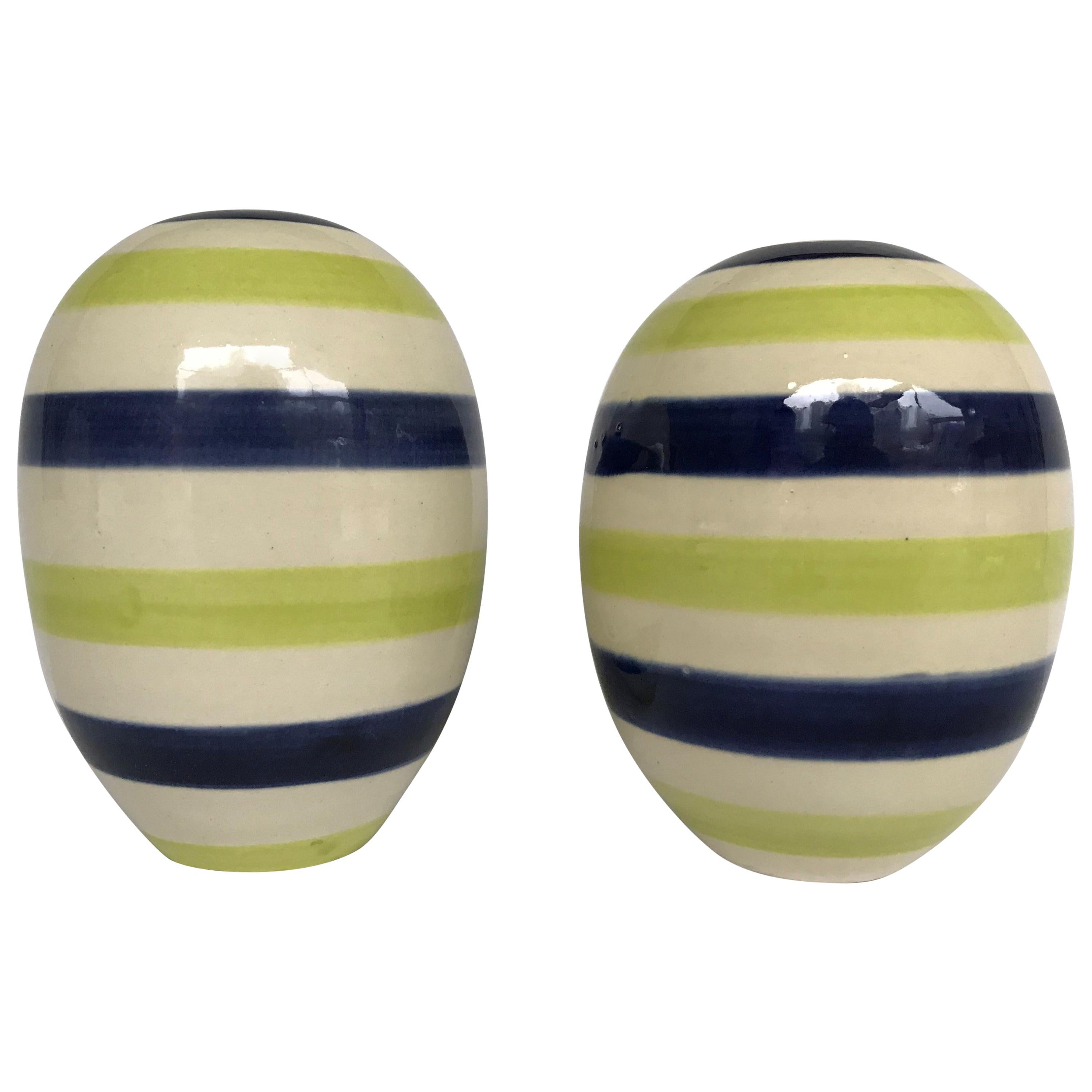 Pair of Early Couture Collection Bud Vases by Jonathan Adler, 1990s