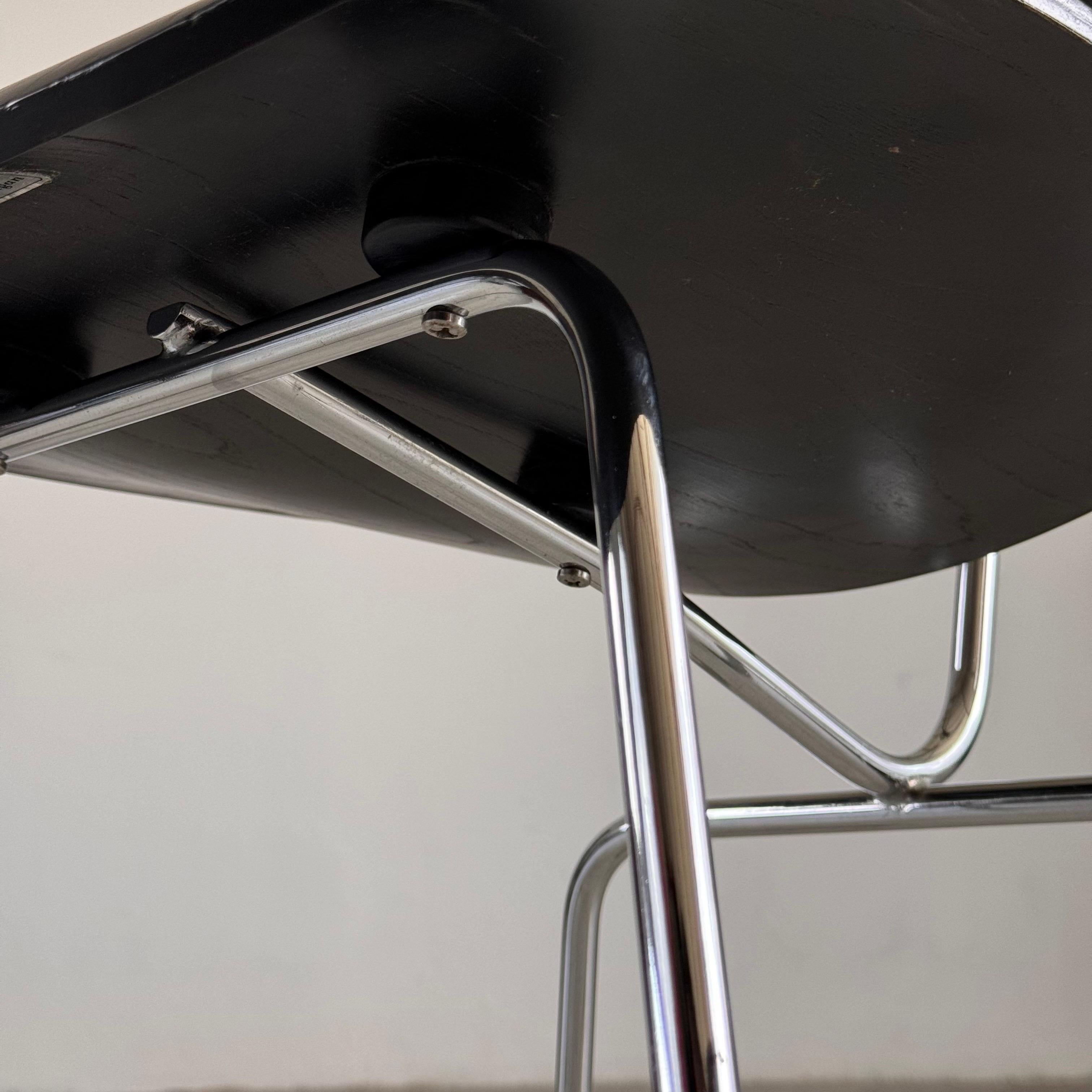 Pair of Early Eames DCM Dining Chairs by Herman Miller in Black, 1950s 5