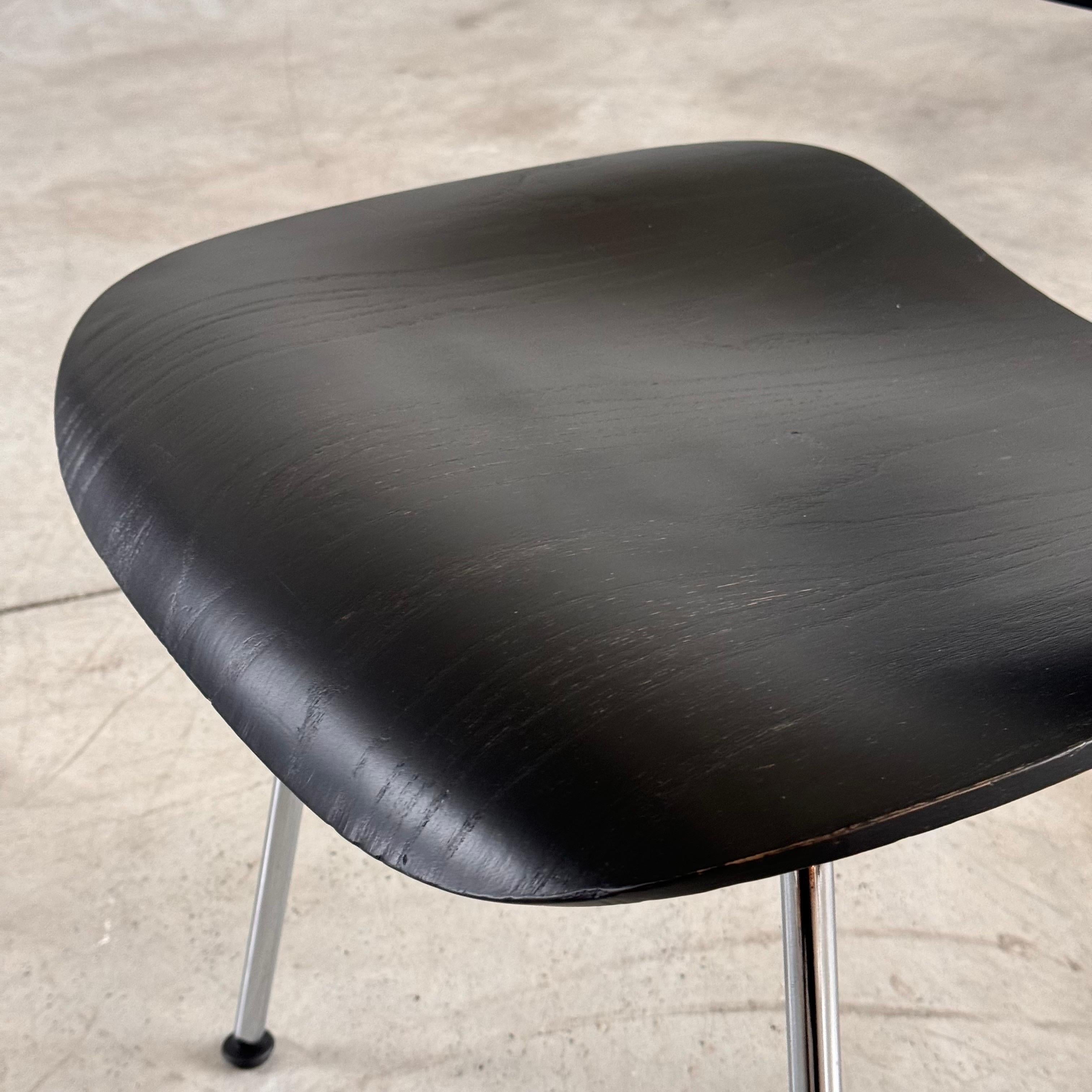 Pair of Early Eames DCM Dining Chairs by Herman Miller in Black, 1950s 1