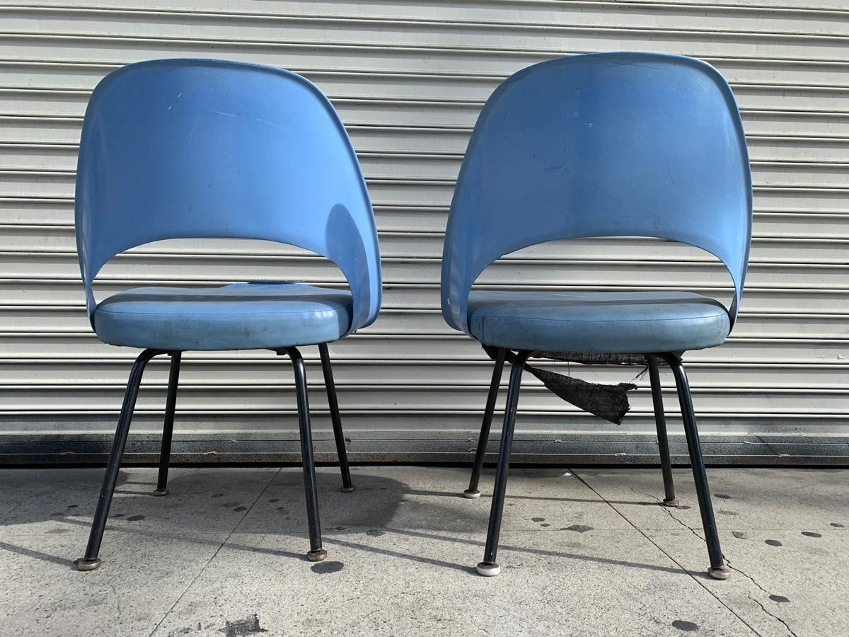Mid-20th Century Pair of Early Eero Saarinen, Chairs, Model 72 P*PSB