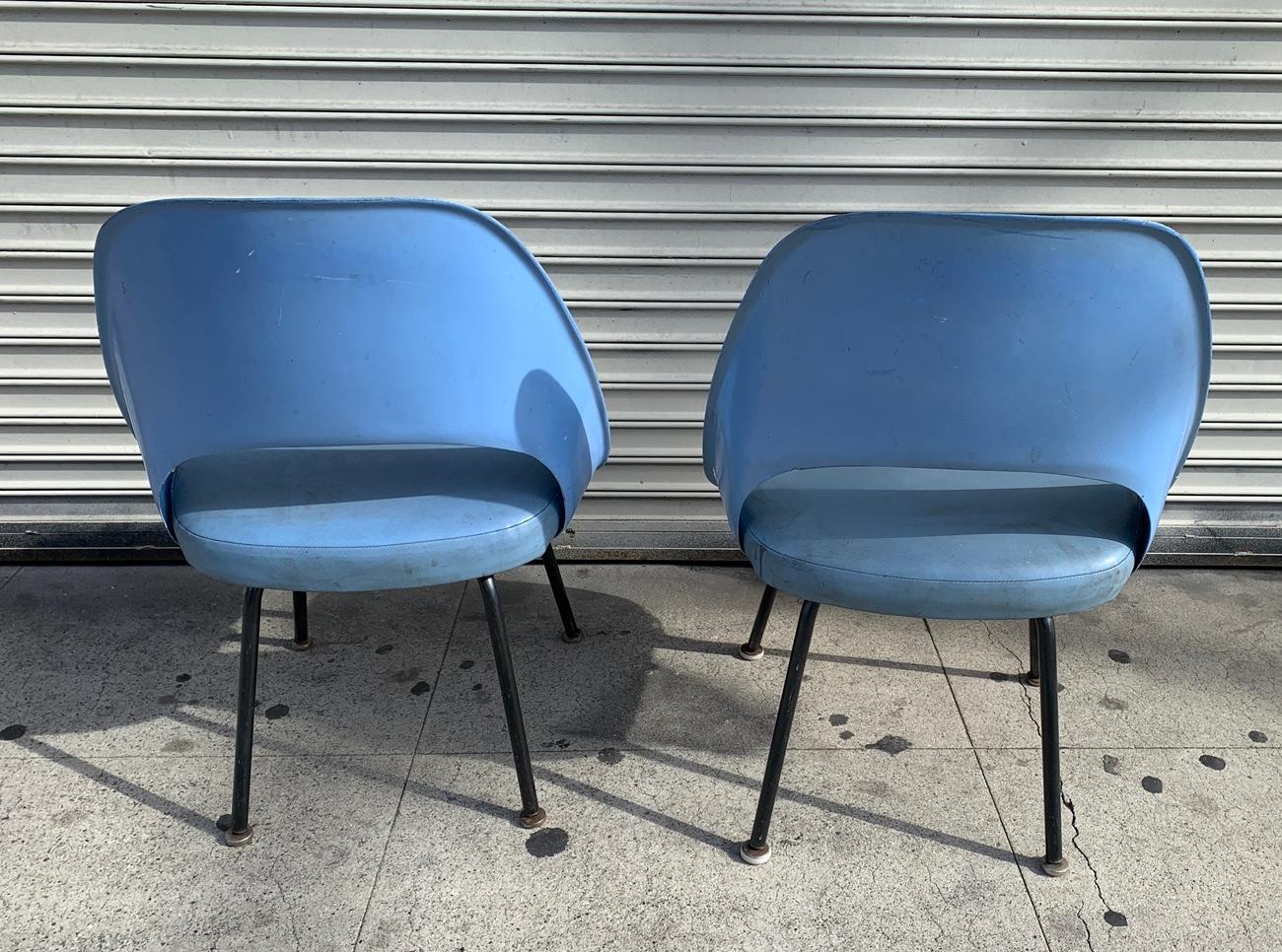 Metal Pair of Early Eero Saarinen, Chairs, Model 72 P*PSB