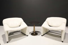 Pair of Early F580 Groovy Chairs by Pierre Paulin for Artifort, 1960s, in White