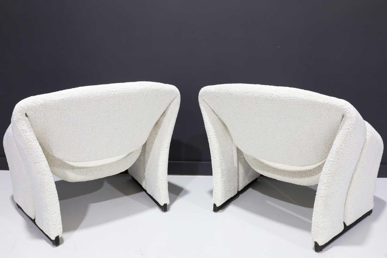 Pair of Early F580 Groovy Chairs by Pierre Paulin for Artifort, 1960s, in White For Sale 2
