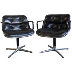 Pair of Early First Generation Pollock Chairs for Knoll