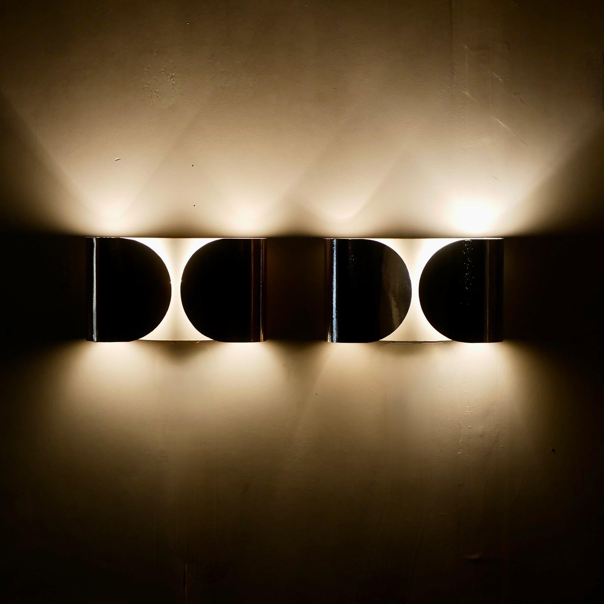Pair of early Foglio sconces by Afra & Tobia Scarpa for Flos, Italy, 1960s 4