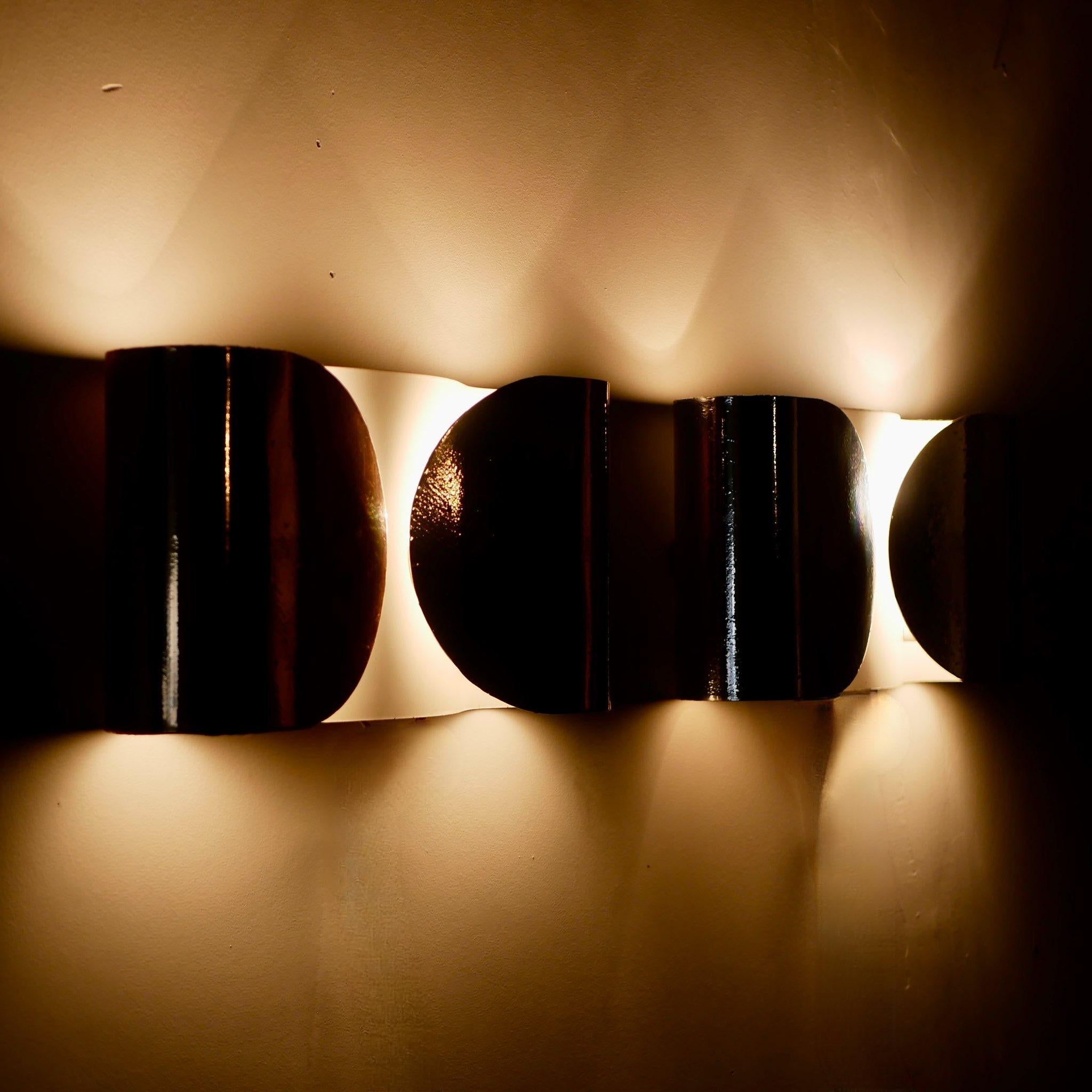 Pair of early Foglio sconces by Afra & Tobia Scarpa for Flos, Italy, 1960s 5