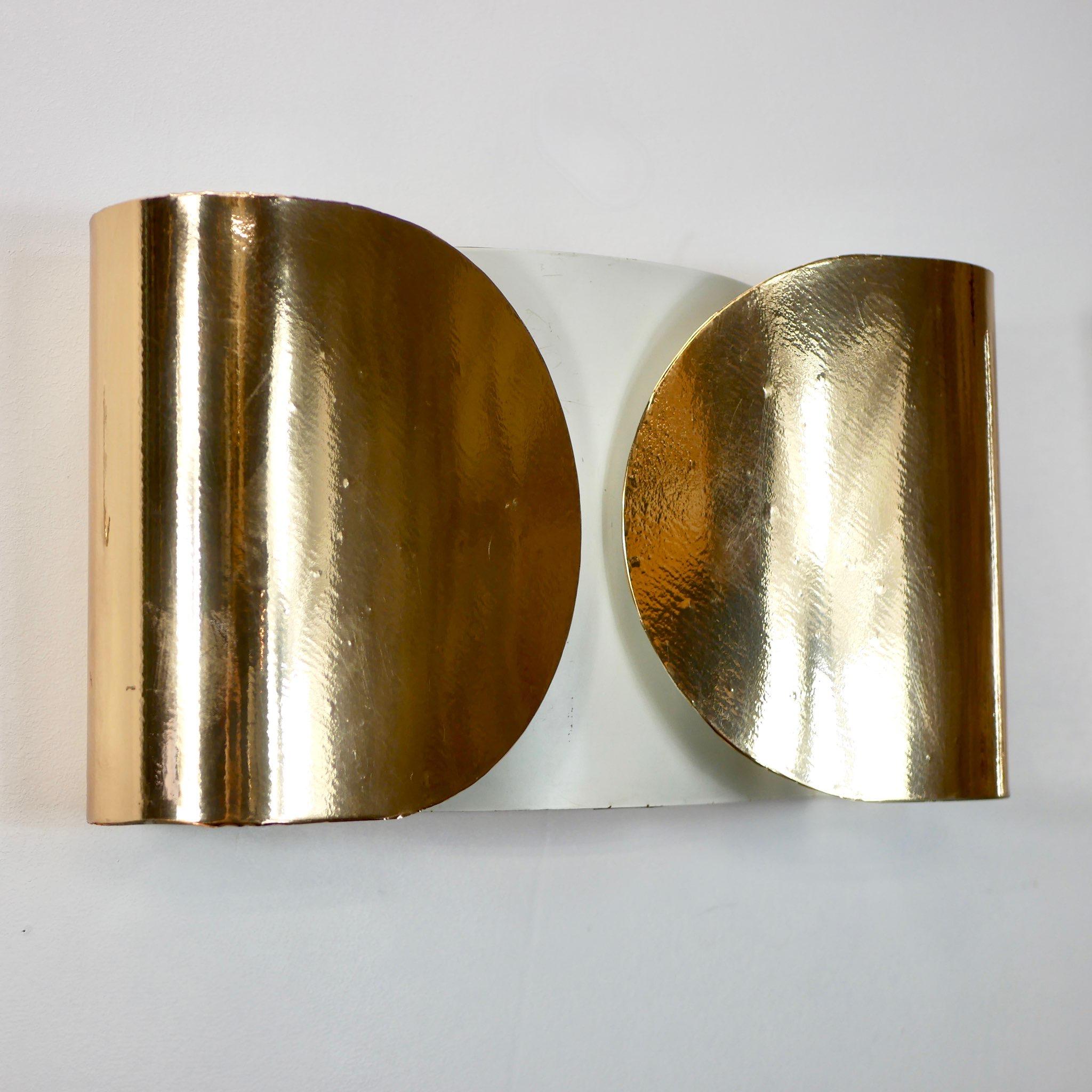 Mid-20th Century Pair of early Foglio sconces by Afra & Tobia Scarpa for Flos, Italy, 1960s