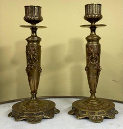 Pair of Early French Candlesticks