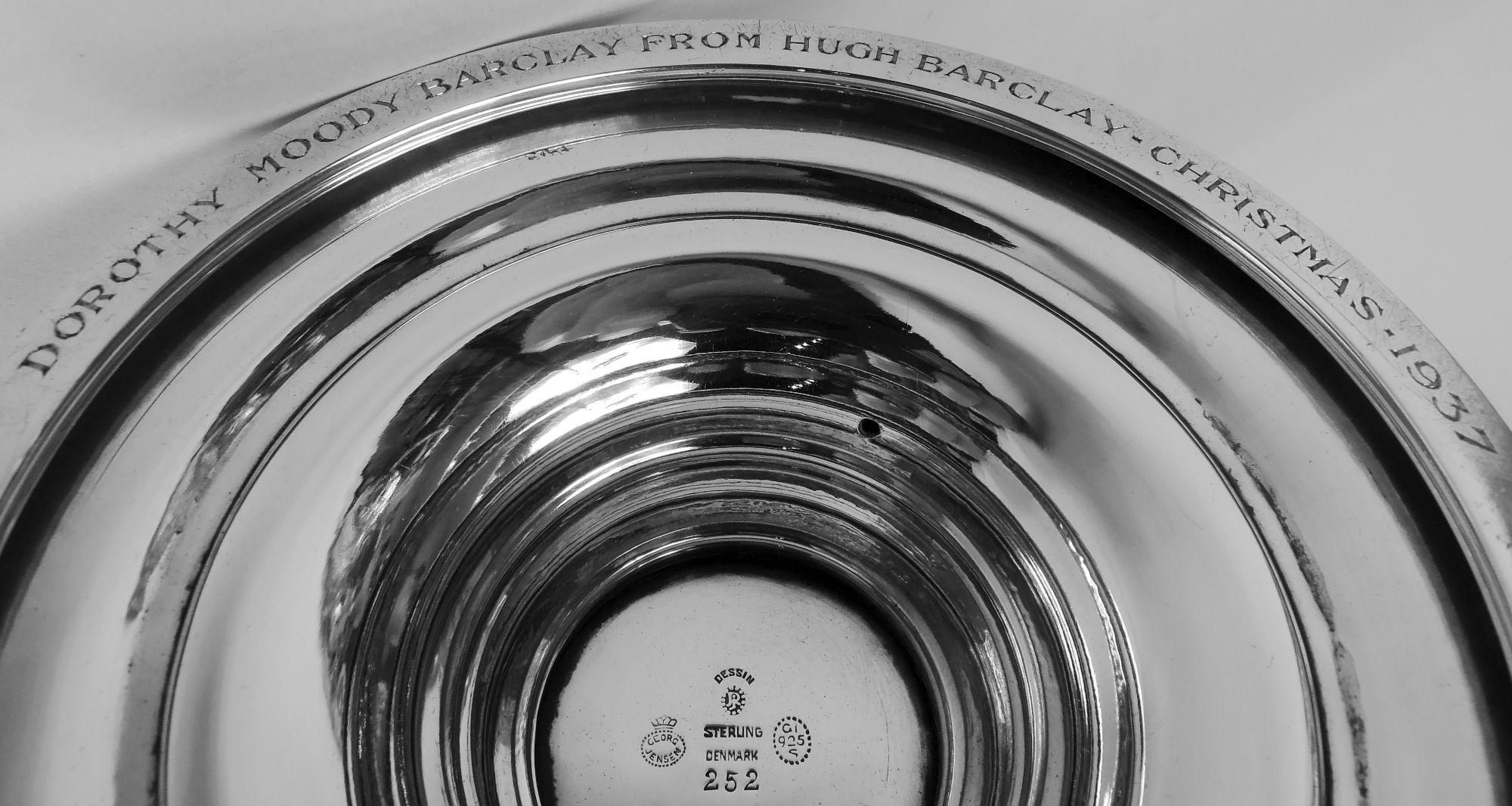 XX secolo Coppia di ciotole da principessa in argento danese moderno di Georg Jensen in vendita