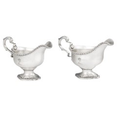 Pair of Early George III Dessert Boats Made in London by William Skeen, 1769