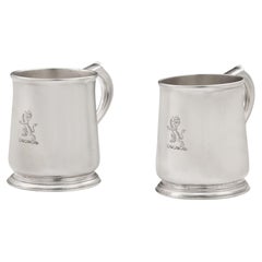 Pair of Early George III Mugs by Whipham & Wright, London, 1764.