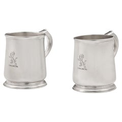 Pair of Early George III Mugs by Whipham & Wright, London, 1764.