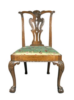 Pair Of Early George III Walnut Side Chairs