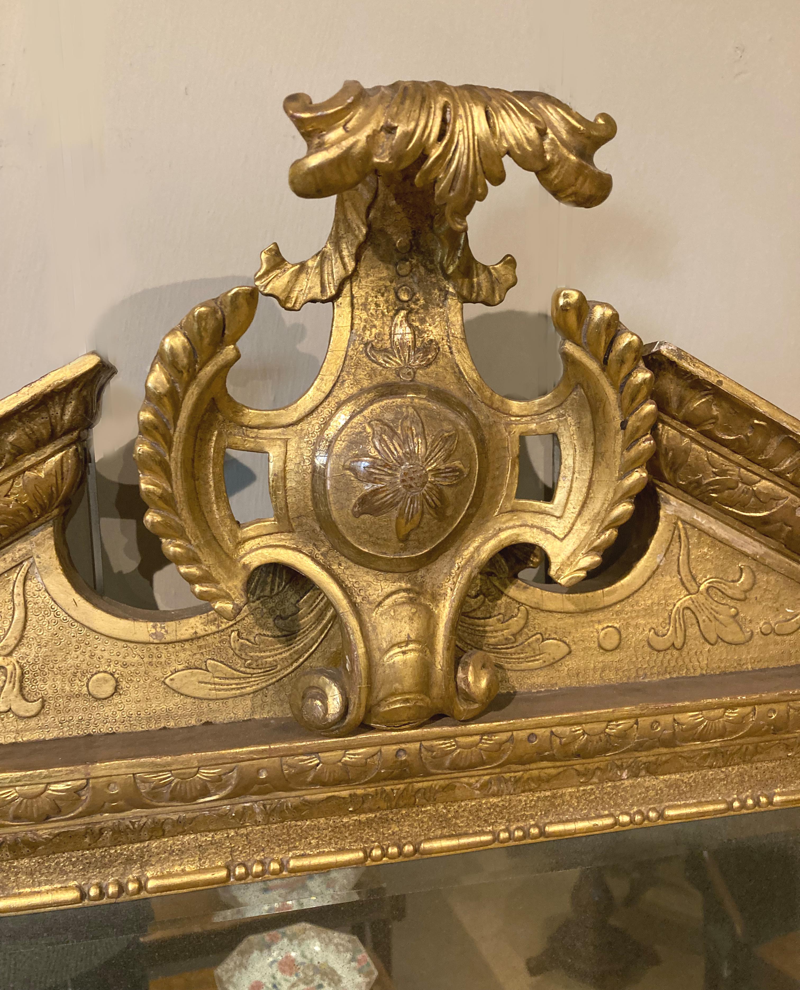 English Pair of Early Georgian Gilt Mirrors For Sale