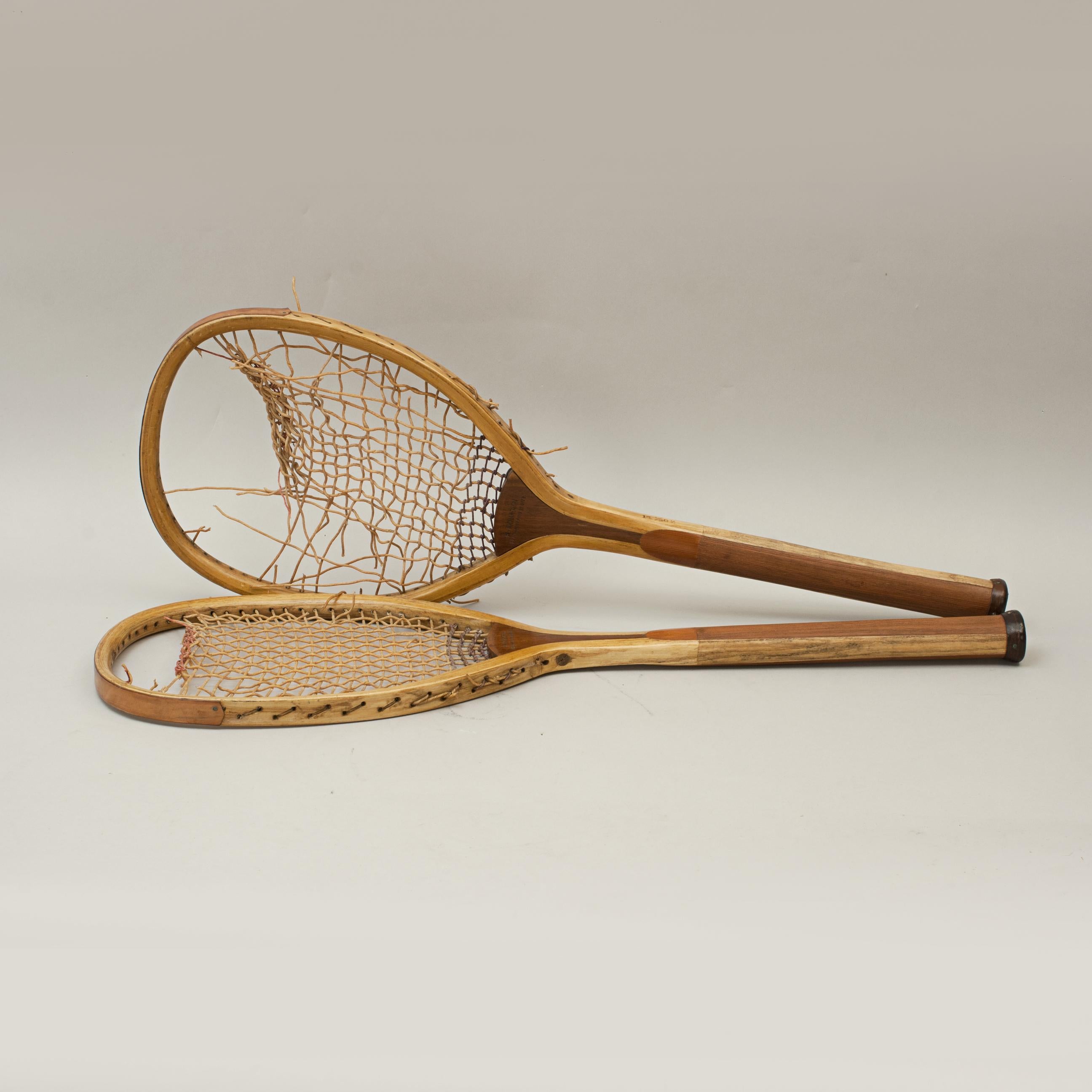 Pair of Early H. Richardson Lawn Tennis Rackets 1