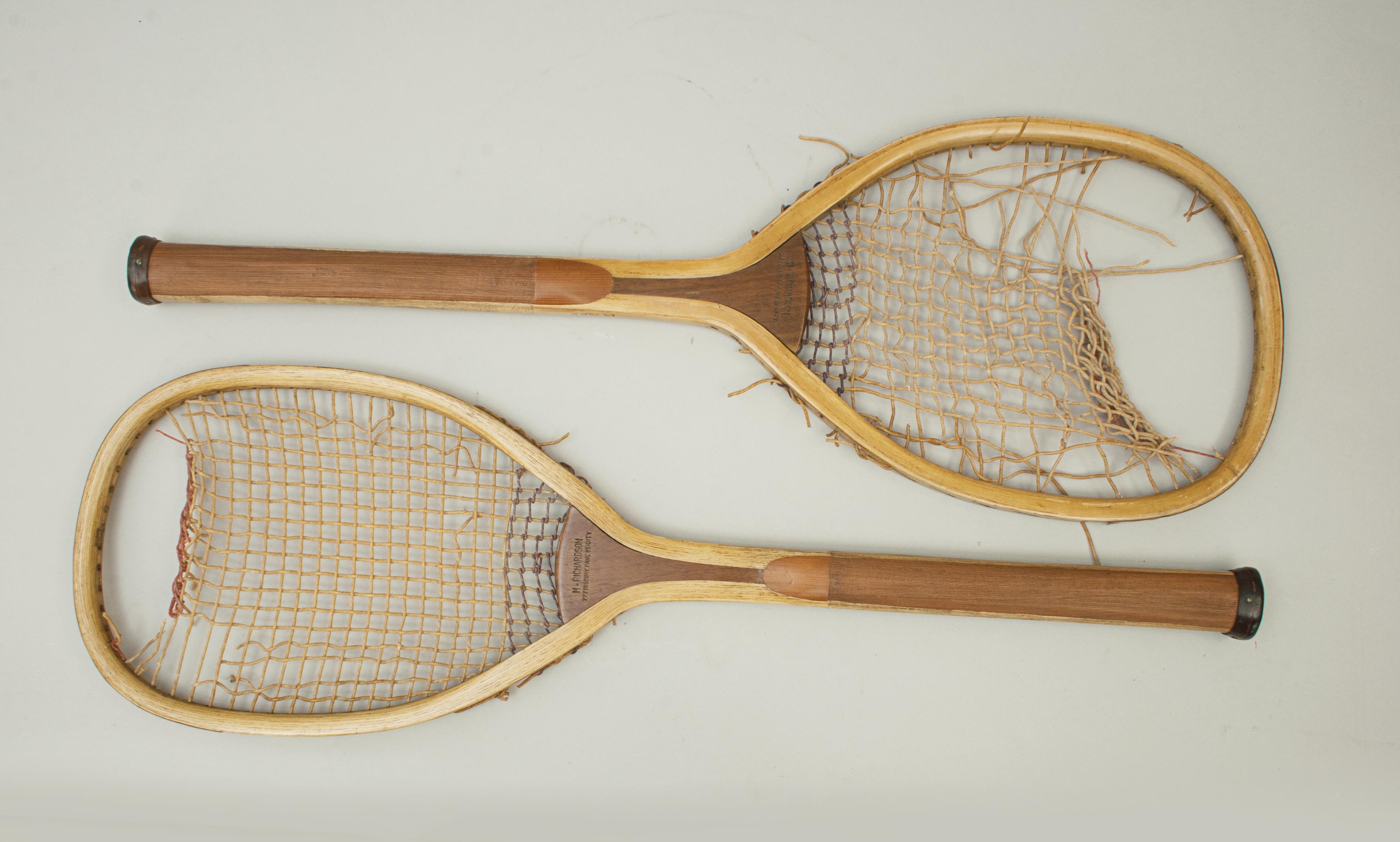 Pair of Early H. Richardson Lawn Tennis Rackets 3
