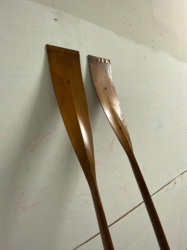 Pair of Early Handmade Crew Oars by NY Boat Oar Company For Sale at 1stdibs