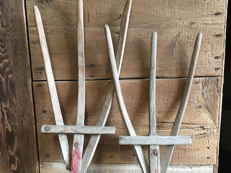Pair of Early Handmade Pitchforks at 1stDibs