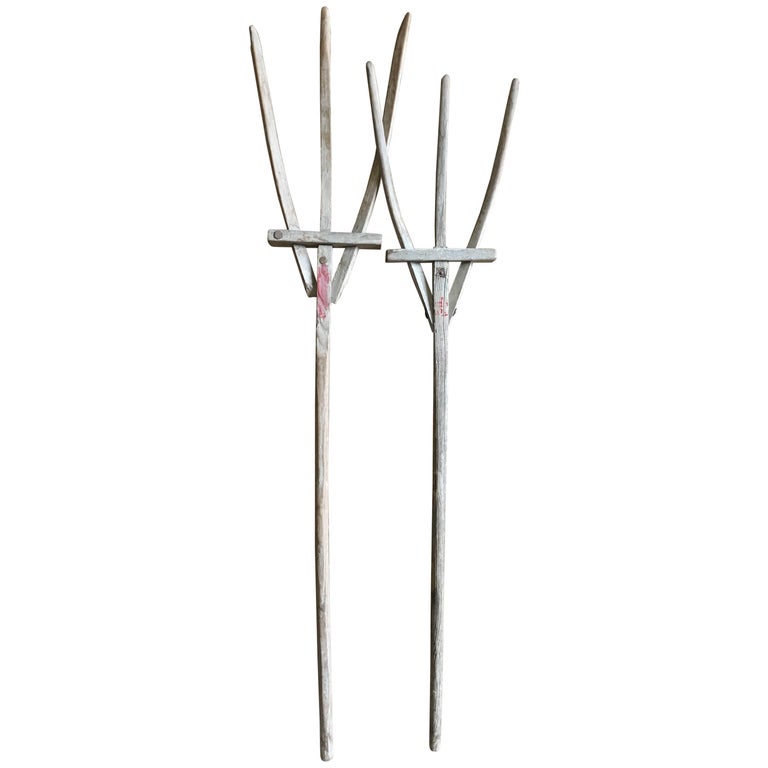 Pair of Early Handmade Pitchforks at 1stDibs